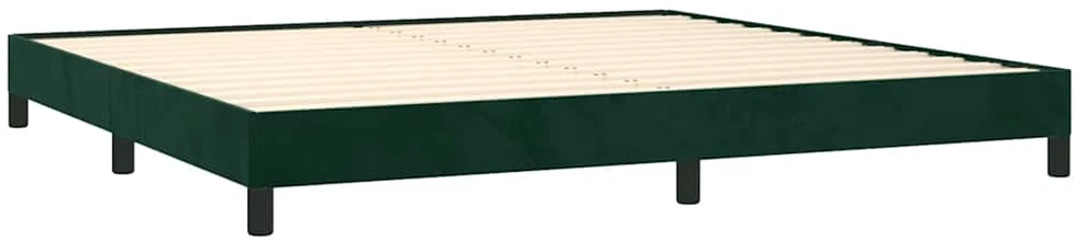 Lovos rėmas be čiužinio tamsiai žalias 200x200 cm aksomas