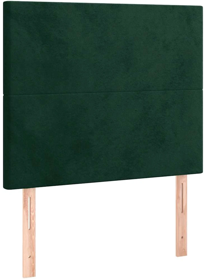 Lovos rėmas be čiužinio tamsiai žalias 90x190 cm aksomas