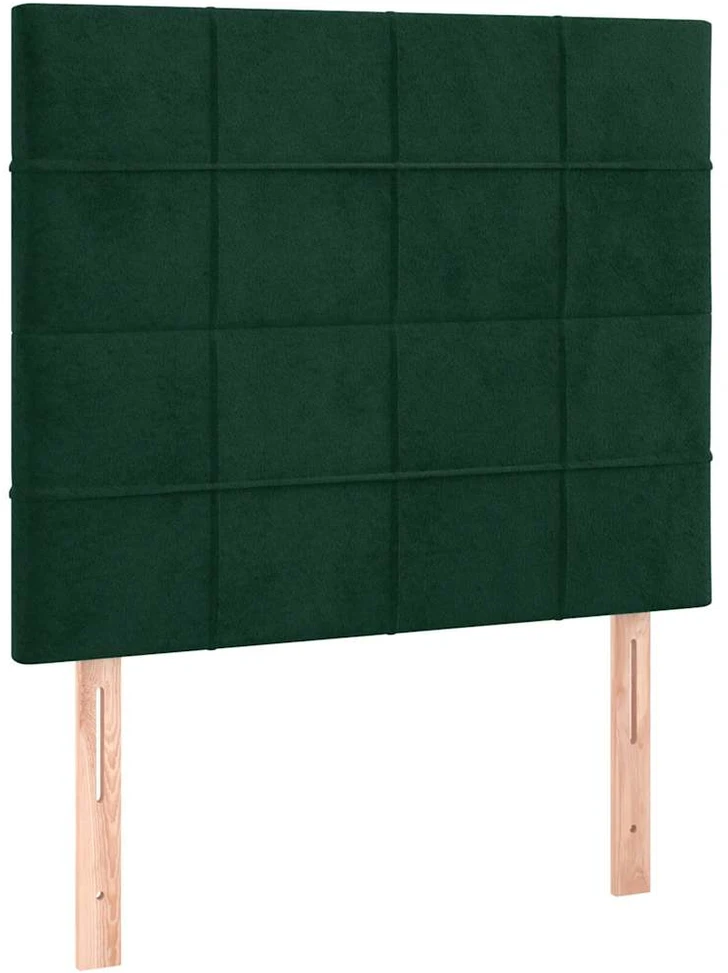 Lovos rėmas be čiužinio tamsiai žalias 90x190 cm aksomas