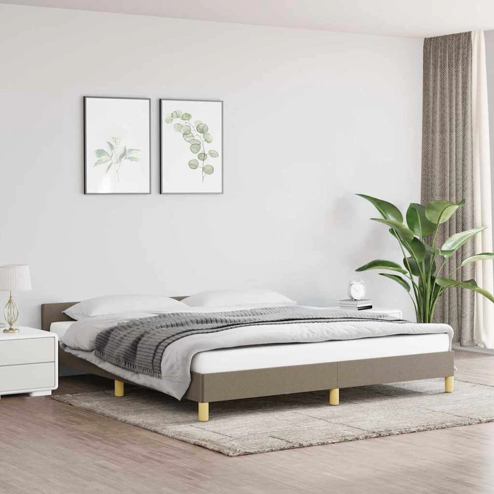 Lovos rėmas be čiužinio, taupe spalvos, 160x200cm, audinys