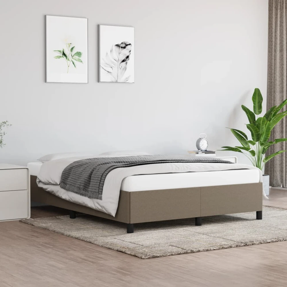 Lovos rėmas be čiužinio, taupe spalvos, 140x200cm, audinys