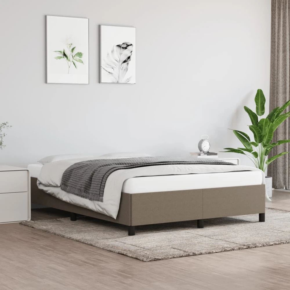 Lovos rėmas be čiužinio, taupe spalvos, 140x190cm, audinys