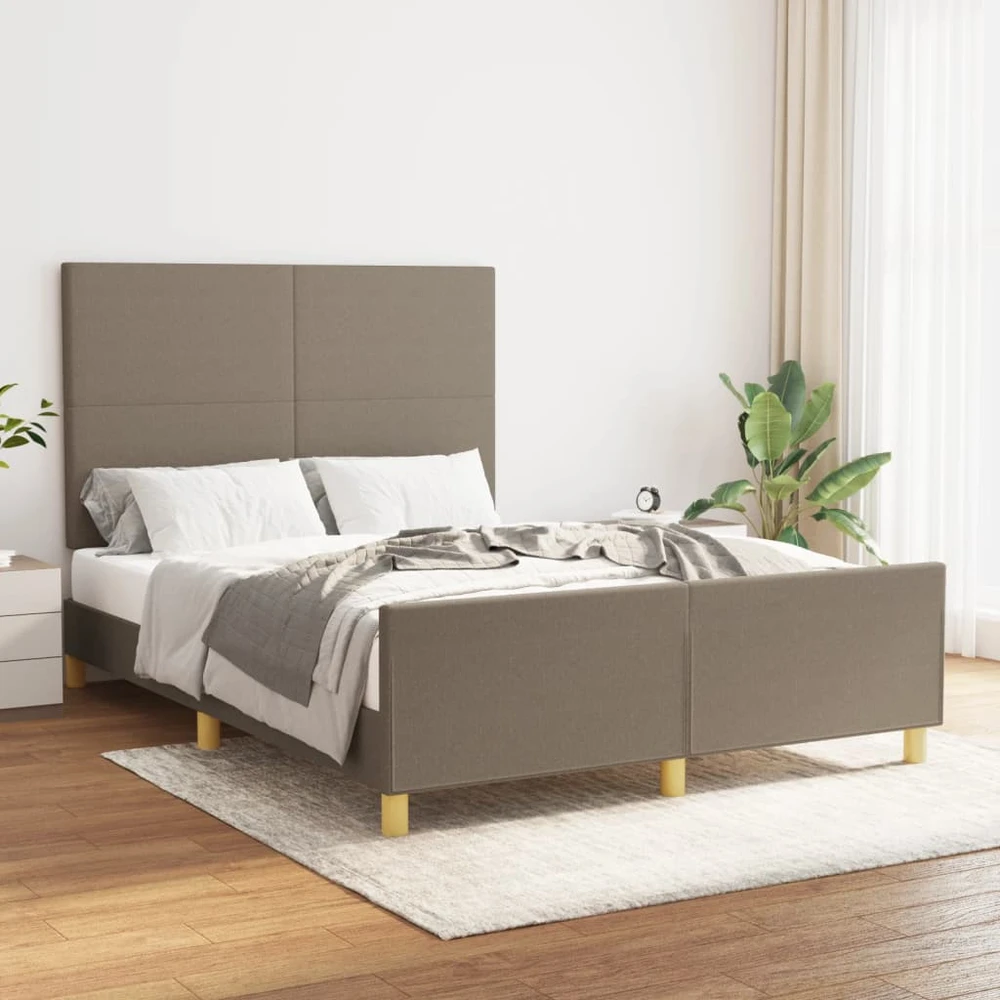 Lovos rėmas be čiužinio, taupe spalvos, 140x190cm, audinys