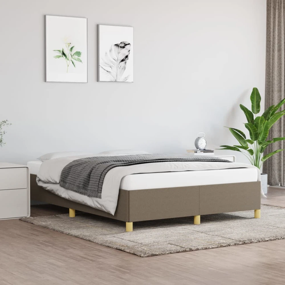 Lovos rėmas be čiužinio, taupe spalvos, 140x200cm, audinys