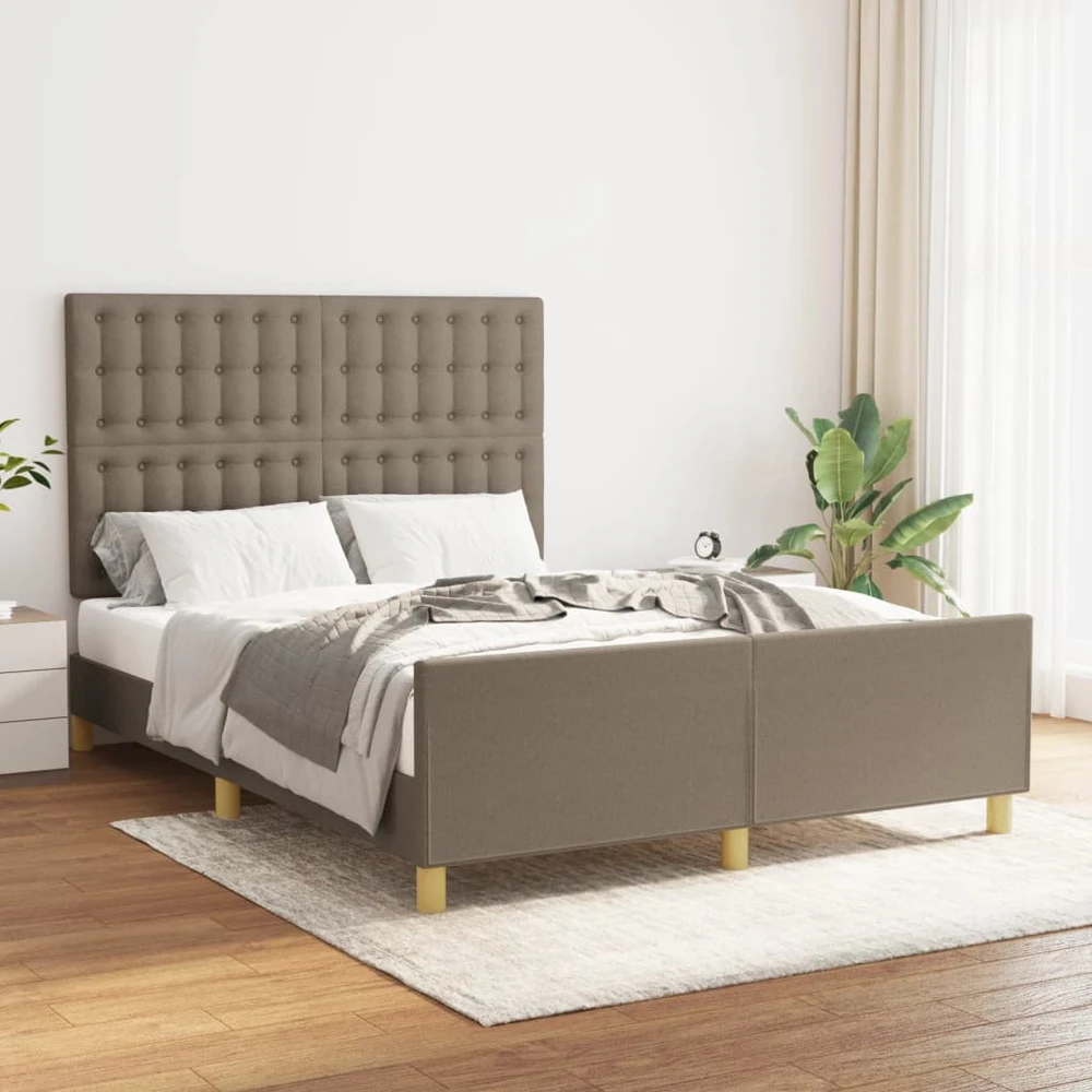 Lovos rėmas be čiužinio, taupe spalvos, 140x190cm, audinys