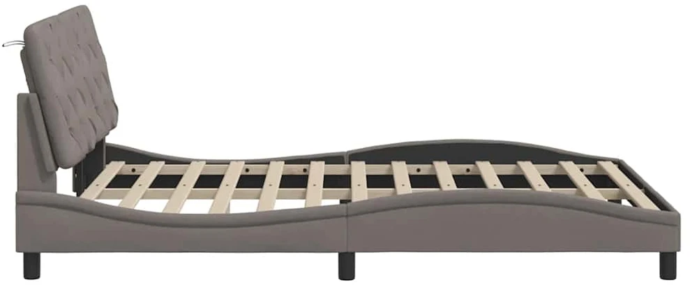 Lovos rėmas be čiužinio, taupe spalvos, 140x190cm, audinys