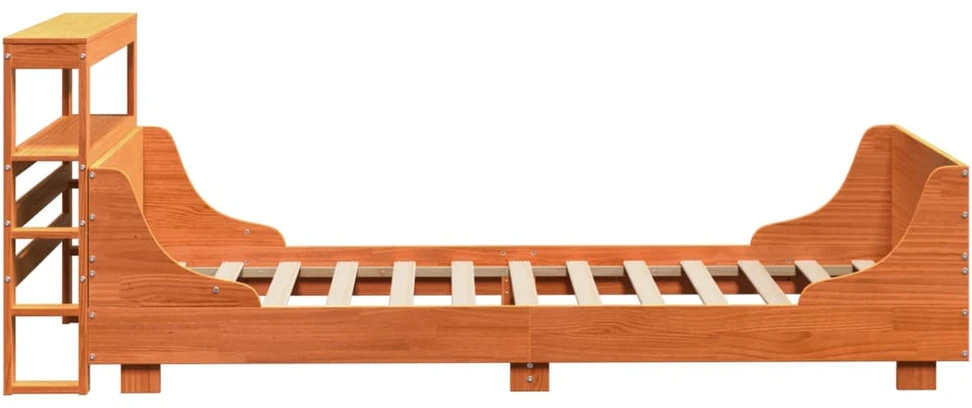 Lovos rėmas be čiužinio, vaško ruda, 100x200cm, pušis