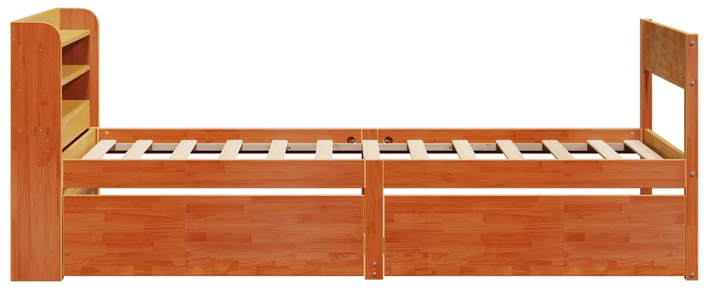 Lovos rėmas be čiužinio, vaško ruda, 100x200cm, pušis