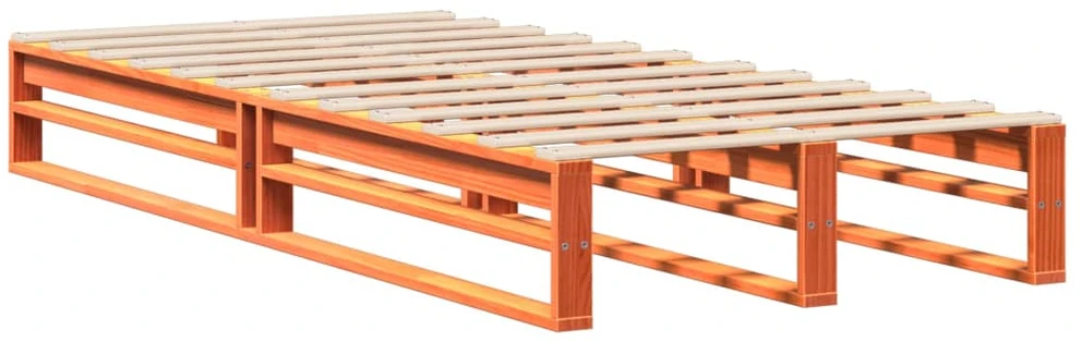 Lovos rėmas be čiužinio, vaško ruda, 100x200cm, pušis