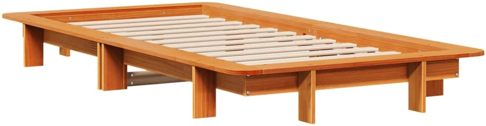 Lovos rėmas be čiužinio, vaško ruda, 90x190cm, pušis