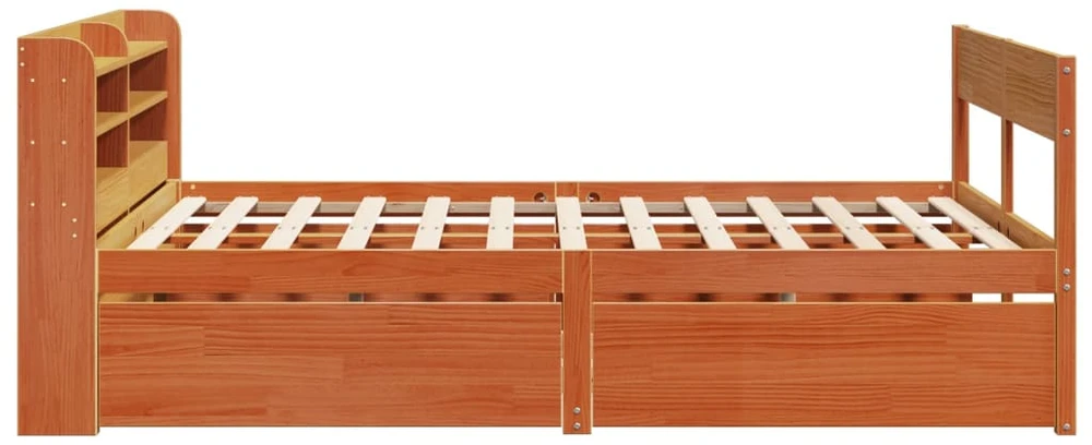Lova Lovos rėmas be čiužinio, vaško rudas, 135x190cm, pušies masyvas