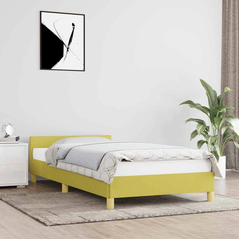 Lovos rėmas be čiužinio, žalios spalvos, 100x200cm, audinys