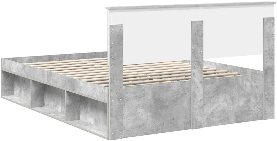 Lovos rėmas Betoninė 140 x 190 cm Apdirbta mediena