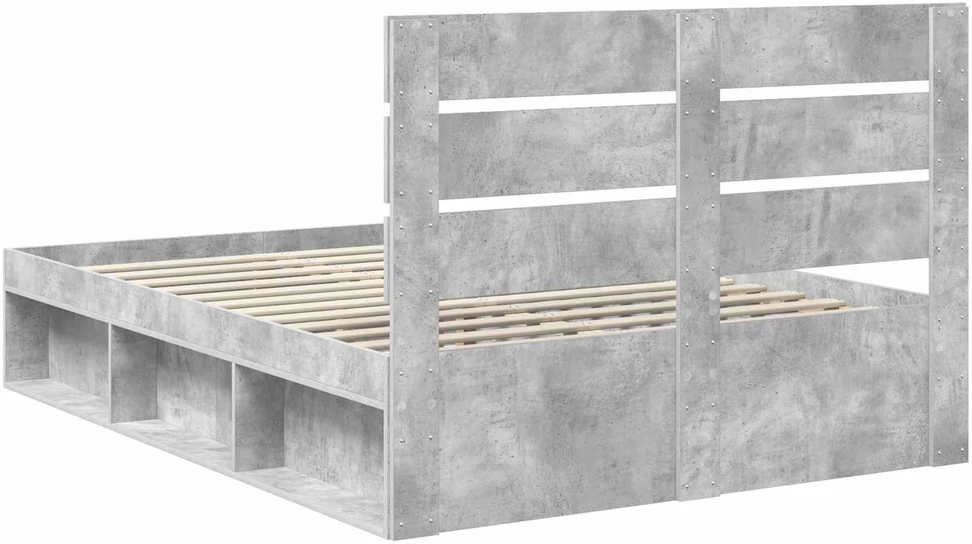 Lovos rėmas Betoninė 140 x 190 cm Kietos pušies mediena