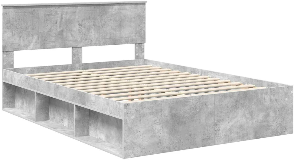 Lovos rėmas Betoninė 140 x 190 cm Kietos pušies mediena