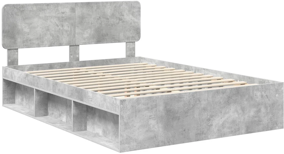Lovos rėmas Betoninė 140 x 190 cm Kietos pušies mediena