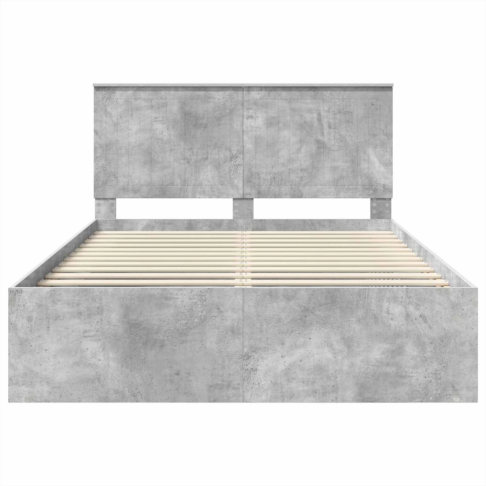 Lovos rėmas Betoninė 140 x 190 cm Kietos pušies mediena