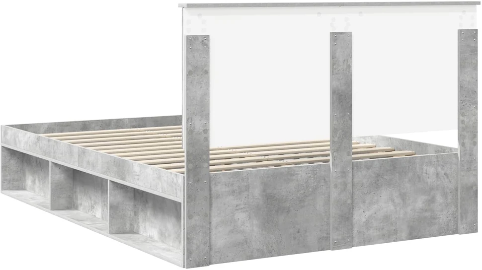 Lovos rėmas Betoninė 140 x 200 cm Kietos pušies mediena