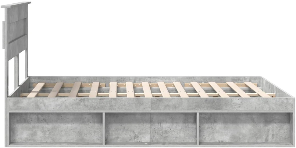 Lovos rėmas Betoninė 140 x 200 cm Kietos pušies mediena