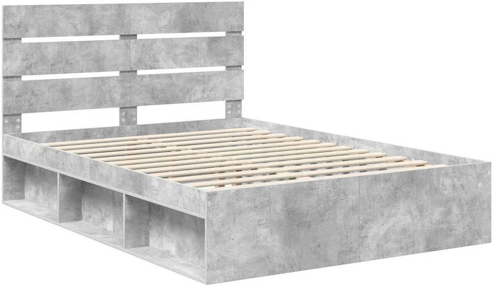 Lovos rėmas Betoninė 140 x 200 cm Kietos pušies mediena