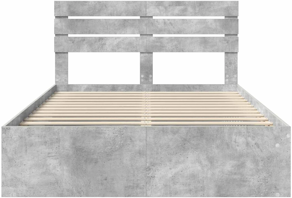 Lovos rėmas Betoninė 160 x 200 cm Kietos pušies mediena