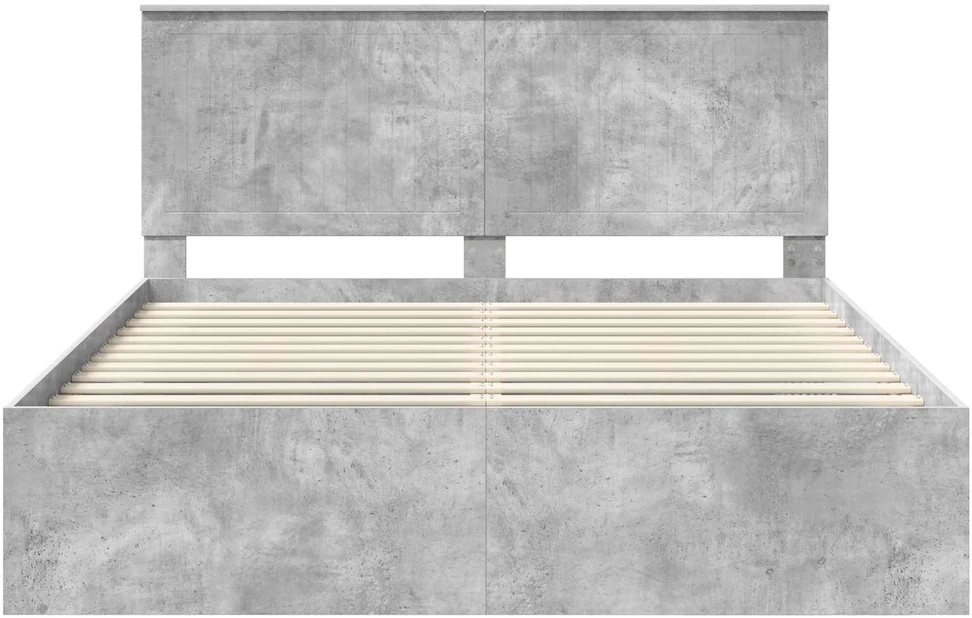 Lovos rėmas Betoninė 160 x 200 cm Kietos pušies mediena