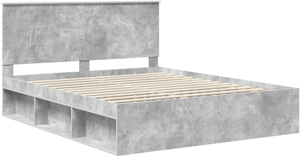 Lovos rėmas Betoninė 160 x 200 cm Kietos pušies mediena