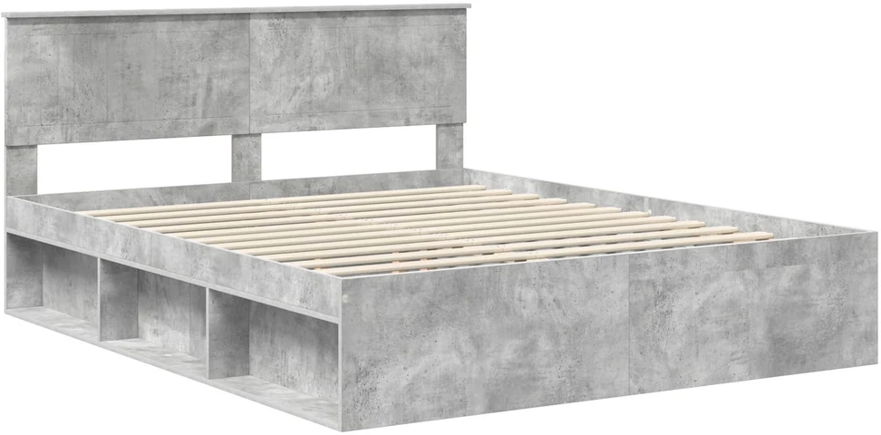 Lovos rėmas Betoninė 160 x 200 cm Kietos pušies mediena