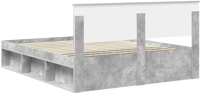 Lovos rėmas Betoninė 160 x 200 cm Kietos pušies mediena