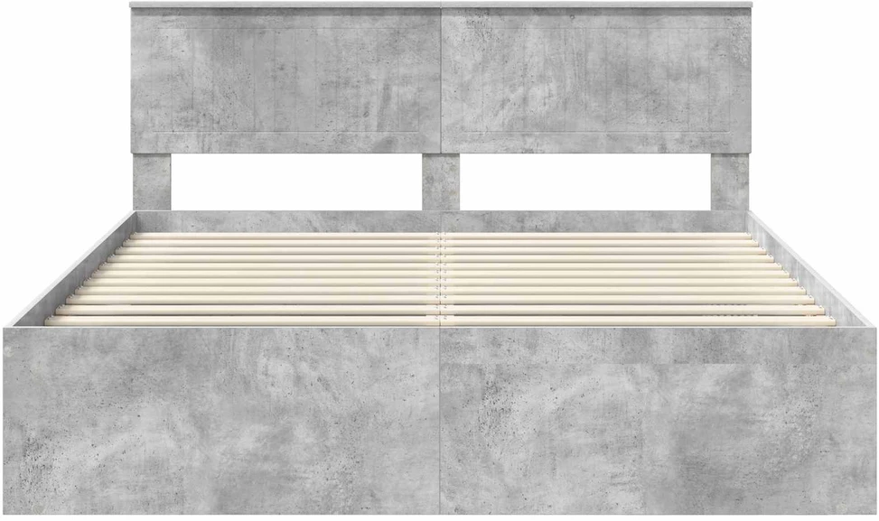 Lovos rėmas Betoninė 160 x 200 cm Kietos pušies mediena