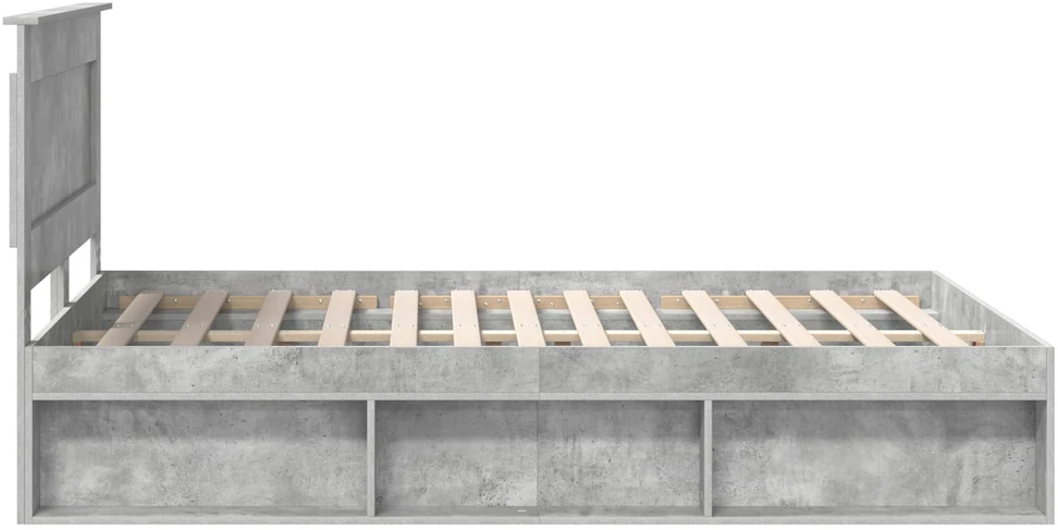 Lovos rėmas Betoninė 160 x 200 cm Kietos pušies mediena