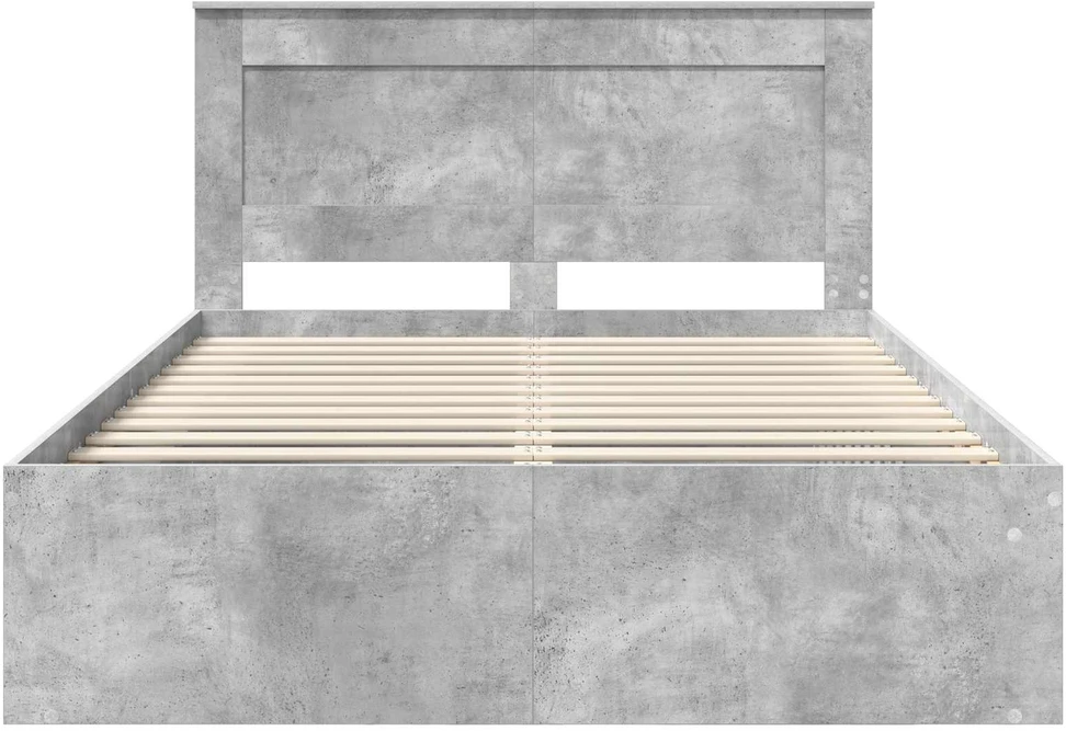 Lovos rėmas Betoninė 160 x 200 cm Kietos pušies mediena