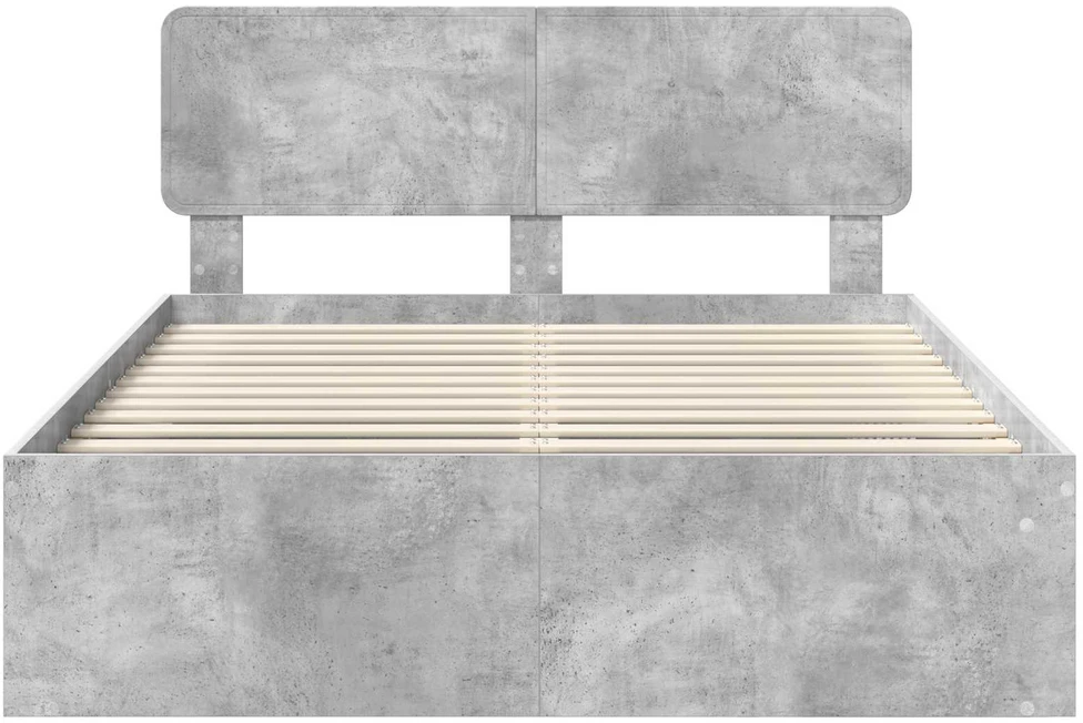 Lovos rėmas Betoninė 160 x 200 cm Kietos pušies mediena