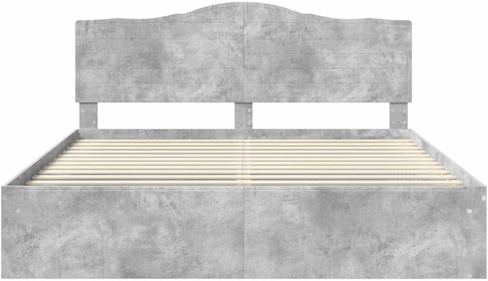 Lovos rėmas Betono pilka 180 x 200 cm Kietos pušies mediena