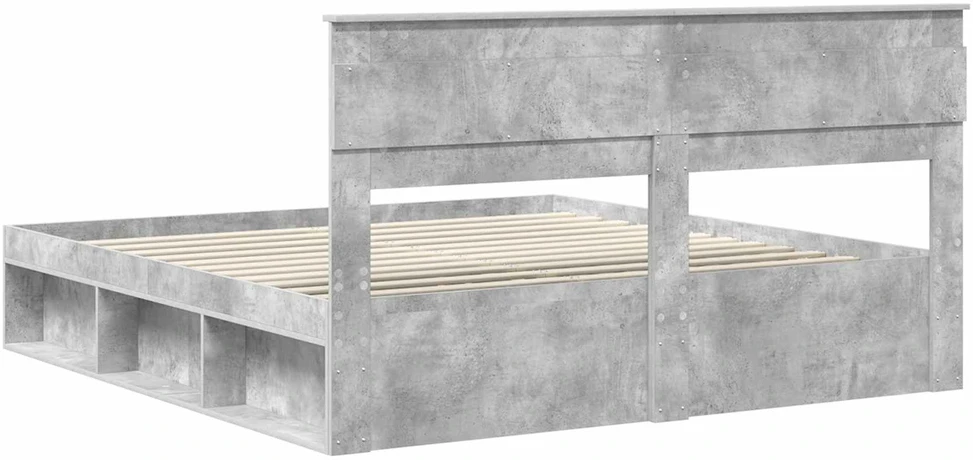 Lovos rėmas Betoninė 180 x 200 cm Kietos pušies mediena