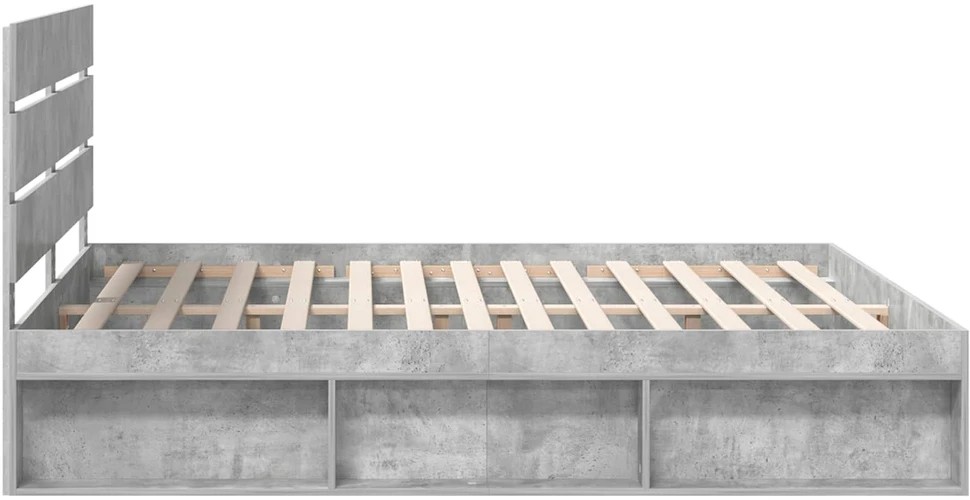 Lovos rėmas Betoninė 180 x 200 cm Kietos pušies mediena