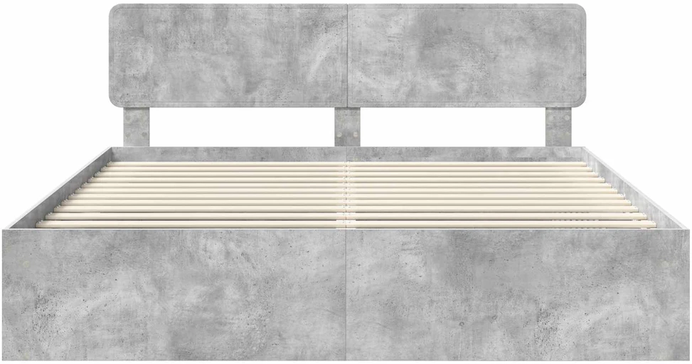 Lovos rėmas Betoninė 180 x 200 cm Kietos pušies mediena