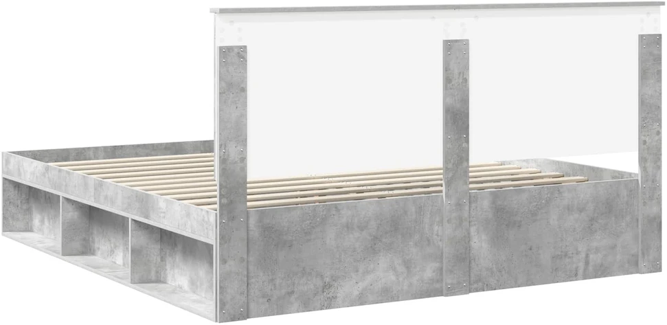 Lovos rėmas Betoninė 180 x 200 cm Kietos pušies mediena