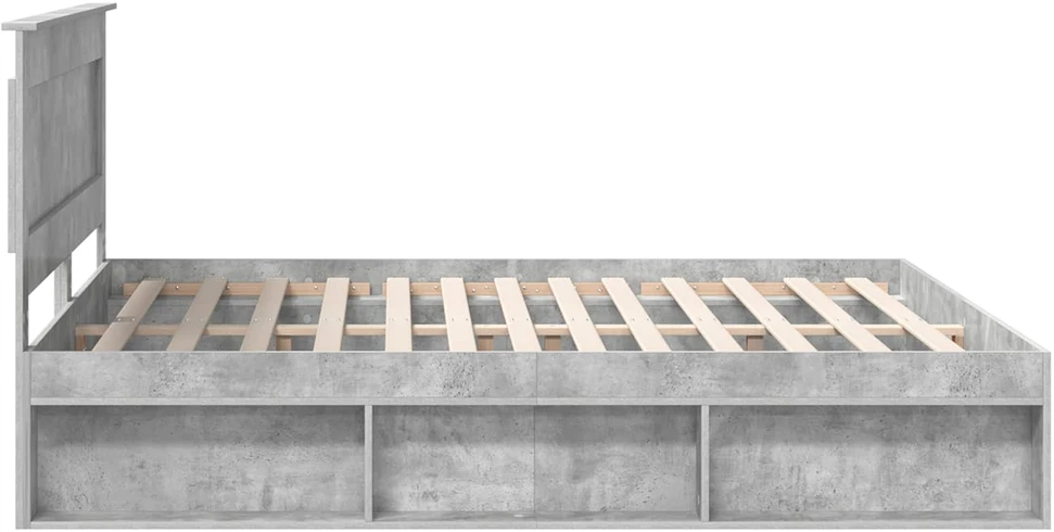 Lovos rėmas Betoninė 180 x 200 cm Kietos pušies mediena