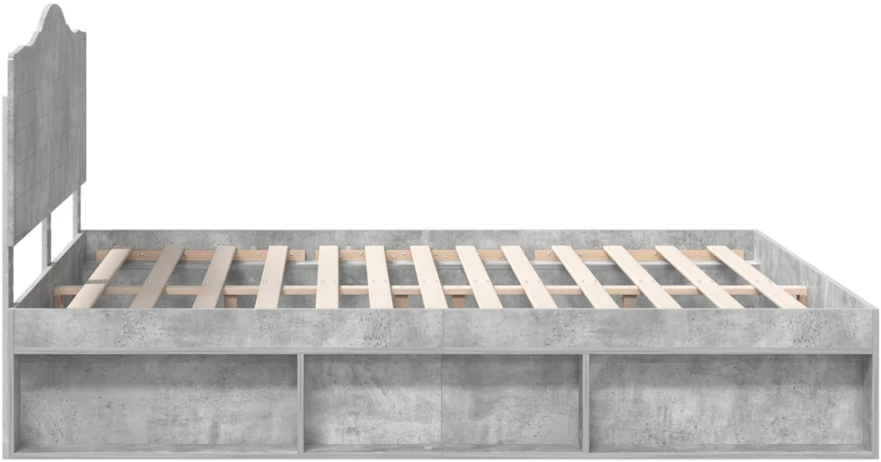 Lovos rėmas Betono pilka 180 x 200 cm Kietos pušies mediena