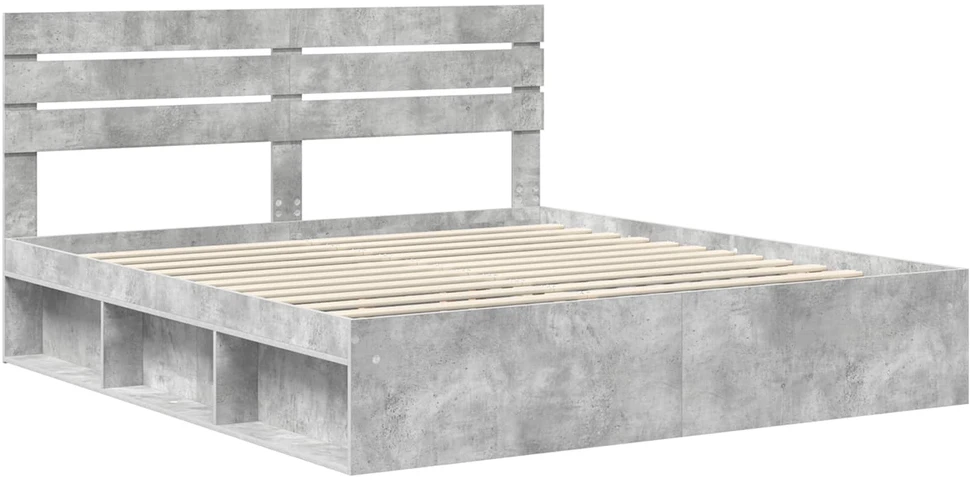 Lovos rėmas Betoninė 180 x 200 cm Kietos pušies mediena