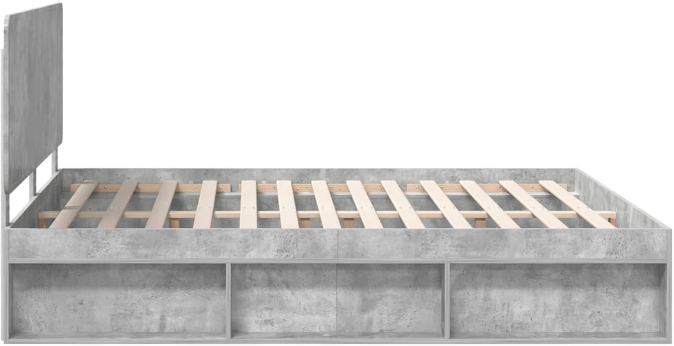 Lovos rėmas Betoninė 180 x 200 cm Kietos pušies mediena