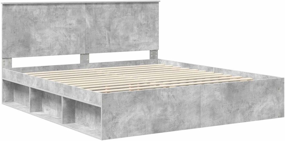 Lovos rėmas Betoninė 180 x 200 cm Kietos pušies mediena