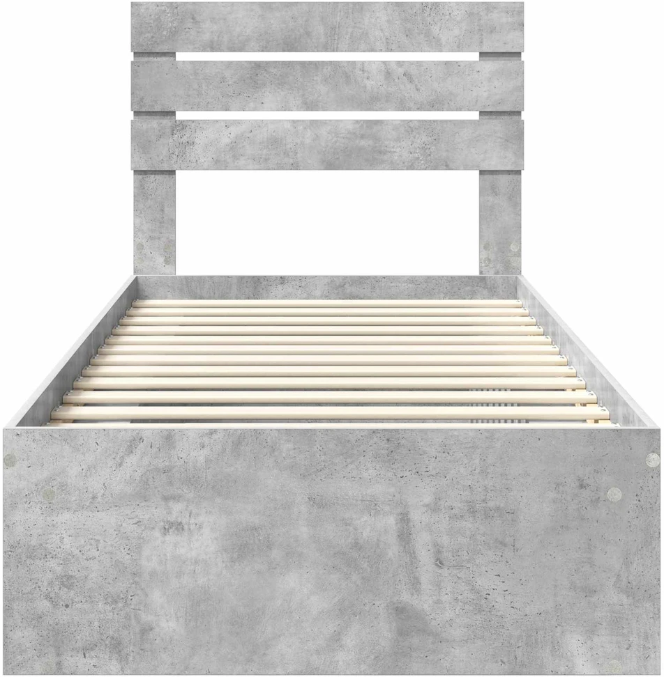Lova Lovos rėmas Betoninė 90 x 200 cm Kietos pušies mediena
