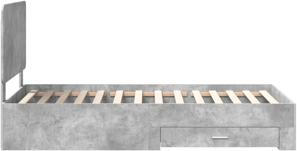 Lova Lovos rėmas Betono pilka 100 x 200 cm Apdirbta mediena