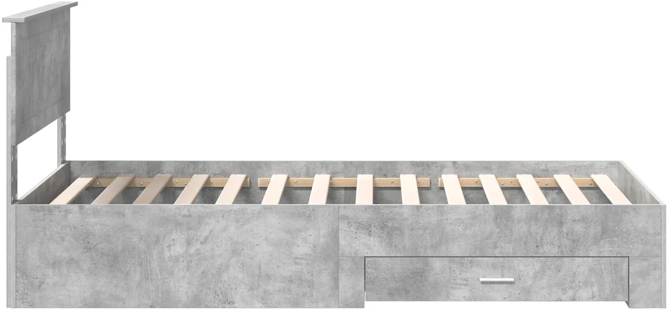 Lova Lovos rėmas Betono pilka 100 x 200 cm Apdirbta mediena