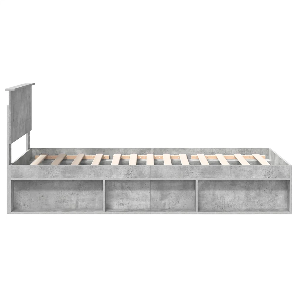 Lova Lovos rėmas Betono pilka 100 x 200 cm Apdirbta mediena