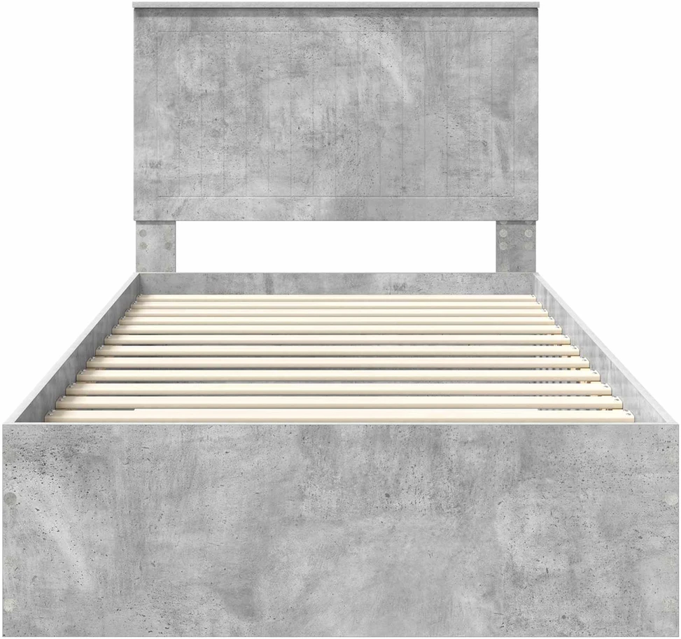 Lova Lovos rėmas Betono pilka 100 x 200 cm Apdirbta mediena