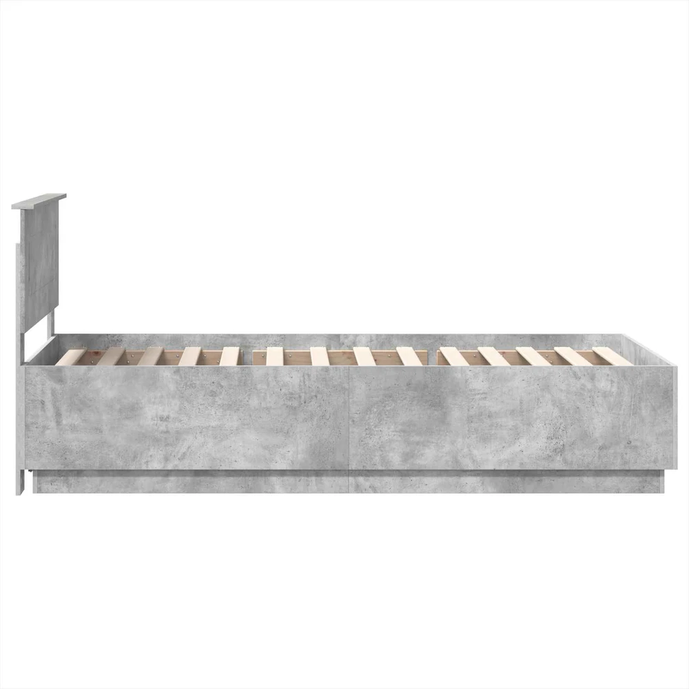 Lova Lovos rėmas Betono pilka 100 x 200 cm Apdirbta mediena