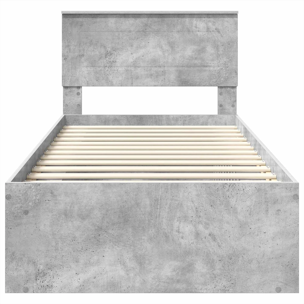 Lova Lovos rėmas Betono pilka 100 x 200 cm Apdirbta mediena
